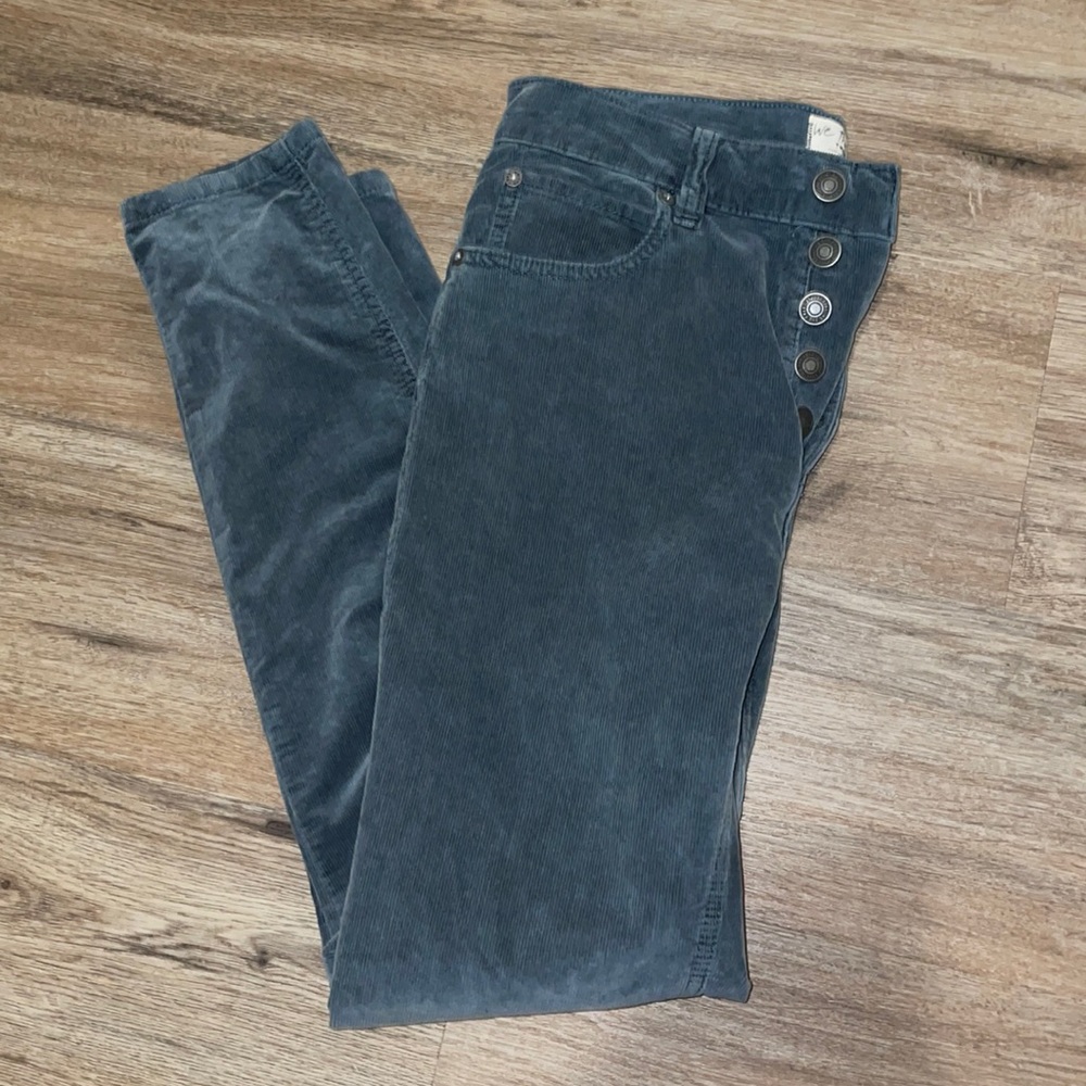 Free People corduroy button fly jeans